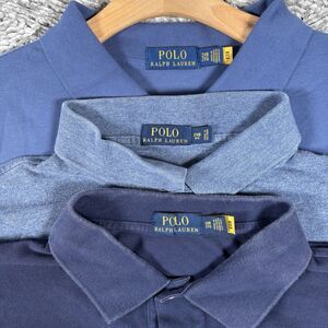 Polo Ralph Lauren Polo Shirt Bundle of Three Men's Size 2XB Blue Stretch Preppy
